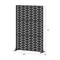 Metal Privacy Screen 72 x 48 Inch Freestanding Fence Panel Indoor Outdoor-Black